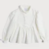 Tops & Blouses | Tops & Bodysuits | Pepa London Mao Collar Romantic Blouse in White (18mths-10yrs)