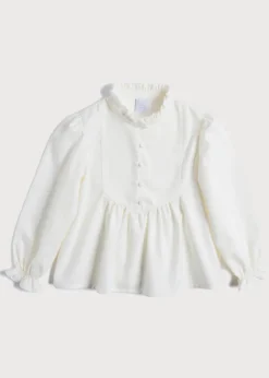 Tops & Blouses | Tops & Bodysuits | Pepa London Mao Collar Romantic Blouse in White (18mths-10yrs)