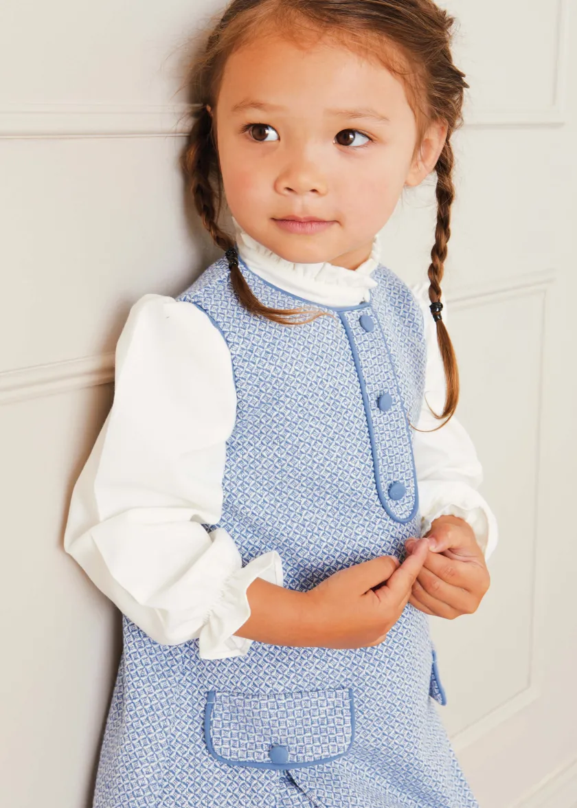 Tops & Blouses | Tops & Bodysuits | Pepa London Mao Collar Romantic Blouse in White (18mths-10yrs)