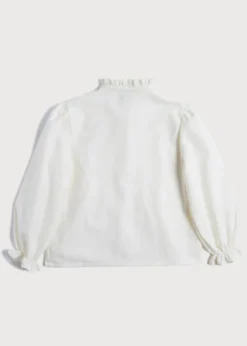 Tops & Blouses | Tops & Bodysuits | Pepa London Mao Collar Romantic Blouse in White (18mths-10yrs)