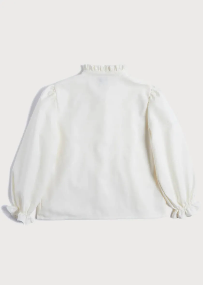 Tops & Blouses | Tops & Bodysuits | Pepa London Mao Collar Romantic Blouse in White (18mths-10yrs)