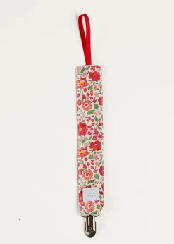 Dummies & Teethers | Dummies & Teethers | Pepa London Margot Dummy Clip in Red Made with Liberty Fabric
