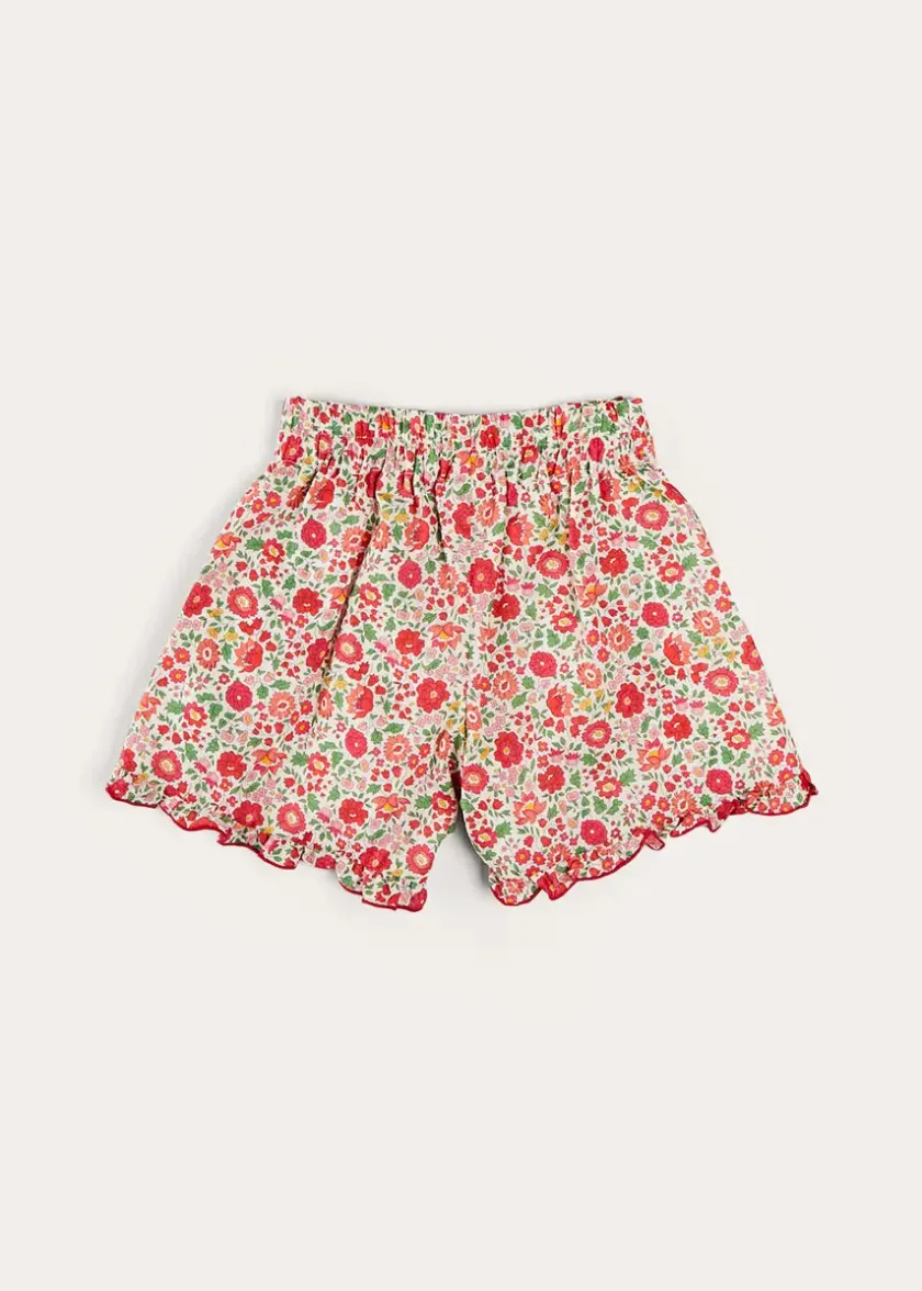 Up To 12 Years | Skirts & Shorts | Pepa London Margot Floral Shorts in Red Made with Liberty Fabric (18m-12yrs)