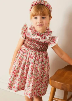 Dresses | Dresses | Pepa London Margot Hand-Smocked Dress in Red Made with Liberty Fabric (12m-6yrs)