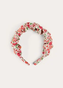 Hair Accessories | Hair Accessories | Pepa London Margot Liberty Floral Scrunchie Hairband in Red