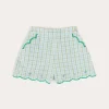 Skirts & Shorts | Pepa London Maxwell Gingham Scallop Trim Embroidered Shorts in Green (18mths-10yrs)