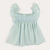Tops & Blouses | Pepa London Maxwell Gingham Smock Detail Blouse in Green (5-10yrs)