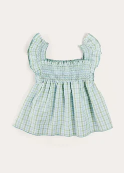 Tops & Blouses | Pepa London Maxwell Gingham Smock Detail Blouse in Green (5-10yrs)
