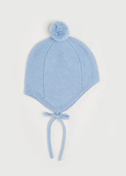 Hats | Knitwear & Cardigans | Pepa London Merino Wool Pom Pom Hat In Blue (S-L)
