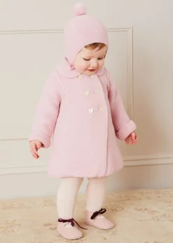Bonnets & Booties | Knitwear & Cardigans | Pepa London Merino Wool Pom Pom Hat In Pink (S-L)