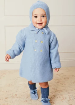 Hats | Knitwear & Cardigans | Pepa London Merino Wool Pom Pom Hat In Blue (S-L)