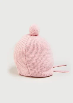 Bonnets & Booties | Knitwear & Cardigans | Pepa London Merino Wool Pom Pom Hat In Pink (S-L)