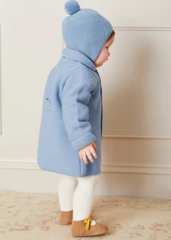 Hats | Knitwear & Cardigans | Pepa London Merino Wool Pom Pom Hat In Blue (S-L)