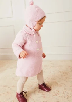 Bonnets & Booties | Knitwear & Cardigans | Pepa London Merino Wool Pom Pom Hat In Pink (S-L)