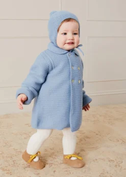 Hats | Knitwear & Cardigans | Pepa London Merino Wool Pom Pom Hat In Blue (S-L)
