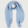 Knitwear & Cardigans | Knitwear & Cardigans | Pepa London Merino Wool Pom Pom Scarf In Blue