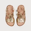 Sandals | Sandals | Pepa London Metallic Strappy Leather Sandals in Gold (24-35EU)