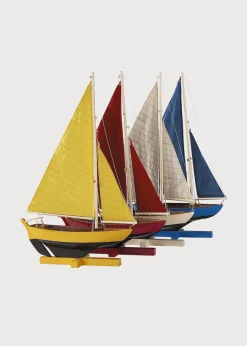 Toys & Books | Toys & Books | Pepa London Multi Coloured Wooden Sailing Boat (Set Of 4)