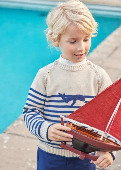 Toys & Books | Toys & Books | Pepa London Multi Coloured Wooden Sailing Boat (Set Of 4)