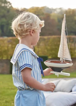 Toys & Books | Toys & Books | Pepa London Multi Coloured Wooden Sailing Boat (Set Of 4)
