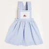 Skirts & Shorts | Dresses | Pepa London Nautical Striped Boat Embroidered Skirt with Braces in Blue (18mths-4yrs)