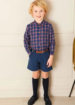 Socks | Socks & Tights | Pepa London Navy Ribbed Knee-High Socks (3mths-10yrs)