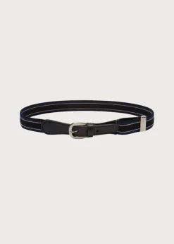Belts & Braces | Pepa London Navy Striped Belt