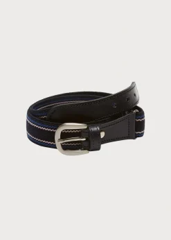 Belts & Braces | Pepa London Navy Striped Belt