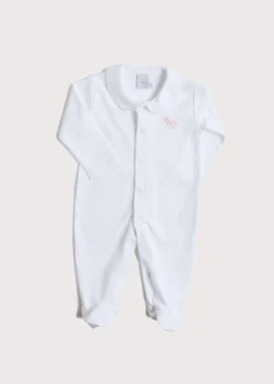 Gifting | All In Ones | Pepa London Newborn All-In-One With Rocking Horse Embroidery In Pink (1-6mths)