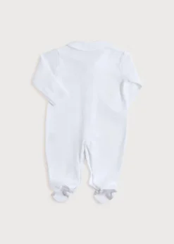 Gifting | All In Ones | Pepa London Newborn All-In-One With Rocking Horse Embroidery In Blue (1-6mths)