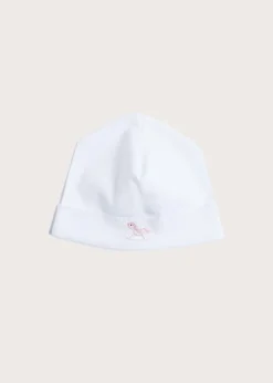 Gifting | Bonnets & Booties | Pepa London Newborn Bonnet with Rocking Horse Embroidery Pink (0-3mths)