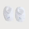 Bonnets & Booties | Gifting | Pepa London Newborn Booties With Rocking Horse Embroidery Blue (1-3mths)