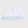 Bonnets & Booties | Bonnets, Booties & Mittens | Pepa London Newborn Hat with Blue Hand Smocked Detail (0-3mths)