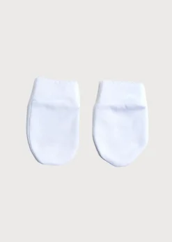 Bonnets, Booties & Mittens | First Outfits | Pepa London Newborn Mittens with Rocking Horse Embroidery Blue (1-3mths)