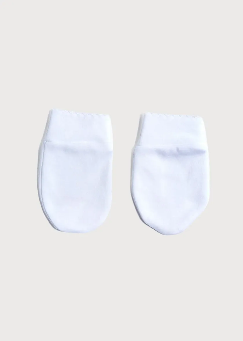 Bonnets, Booties & Mittens | First Outfits | Pepa London Newborn Mittens with Rocking Horse Embroidery Blue (1-3mths)