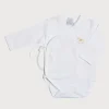 Gifting | Bodysuits & Baby Grows | Pepa London Newborn Side Tie Bodysuit With Rocking Horse Embroidery Beige (1-6mths)