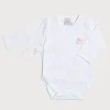Gifting | Bodysuits & Baby Grows | Pepa London Newborn Side Tie Bodysuit With Rocking Horse Embroidery Pink (1-6mths)
