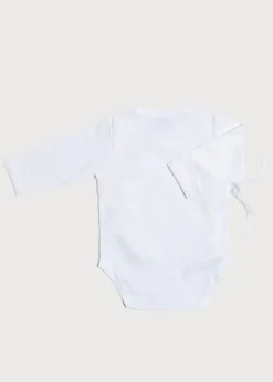 Gifting | Bodysuits & Baby Grows | Pepa London Newborn Side Tie Bodysuit With Rocking Horse Embroidery Blue (1-6mths)