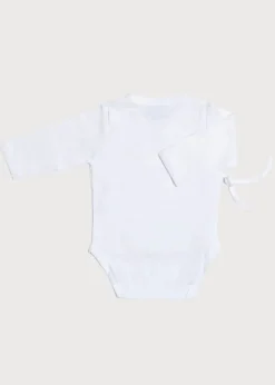 Gifting | Bodysuits & Baby Grows | Pepa London Newborn Side Tie Bodysuit With Rocking Horse Embroidery Pink (1-6mths)