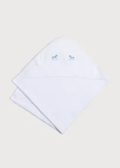 Gifting | Towels, Blankets & Sleeping Bags | Pepa London Newborn Towel with Rocking Horse Embroidery In Blue