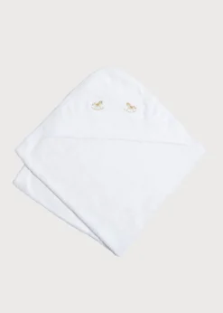 Gifting | Towels, Blankets & Sleeping Bags | Pepa London Newborn Towel with Rocking Horse Embroidery In Beige