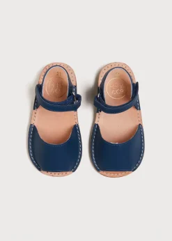 Sandals | Sandals | Pepa London Open Toe Leather Sandals in Blue (17-30EU)