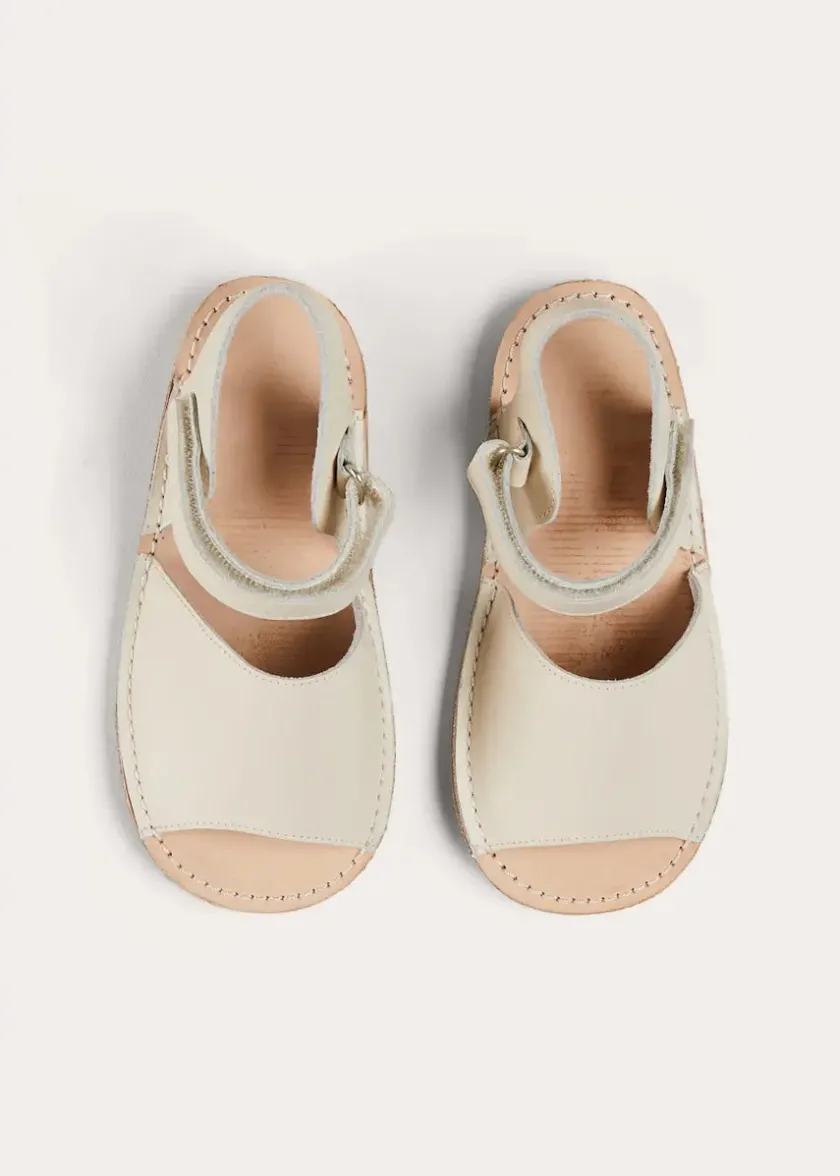 Sandals | Sandals | Pepa London Open Toe Leather Sandals in Ivory (17-30EU)