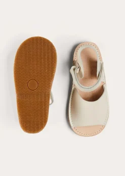 Sandals | Sandals | Pepa London Open Toe Leather Sandals in Ivory (17-30EU)