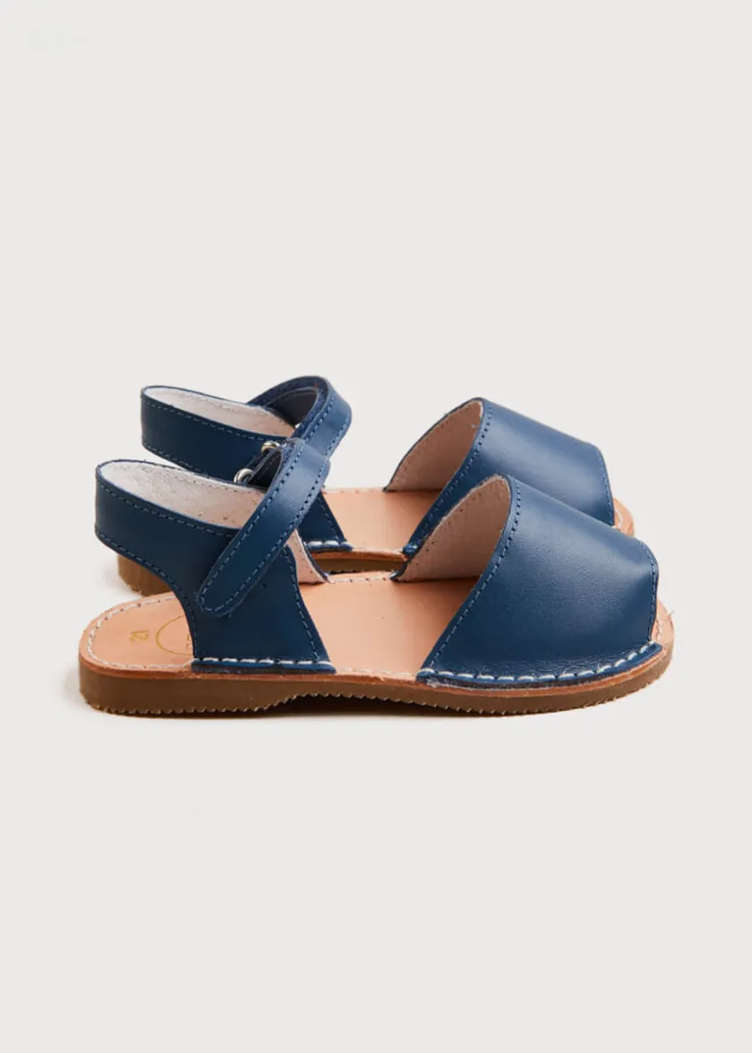 Sandals | Sandals | Pepa London Open Toe Leather Sandals in Blue (17-30EU)