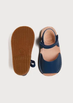 Sandals | Sandals | Pepa London Open Toe Leather Sandals in Blue (17-30EU)