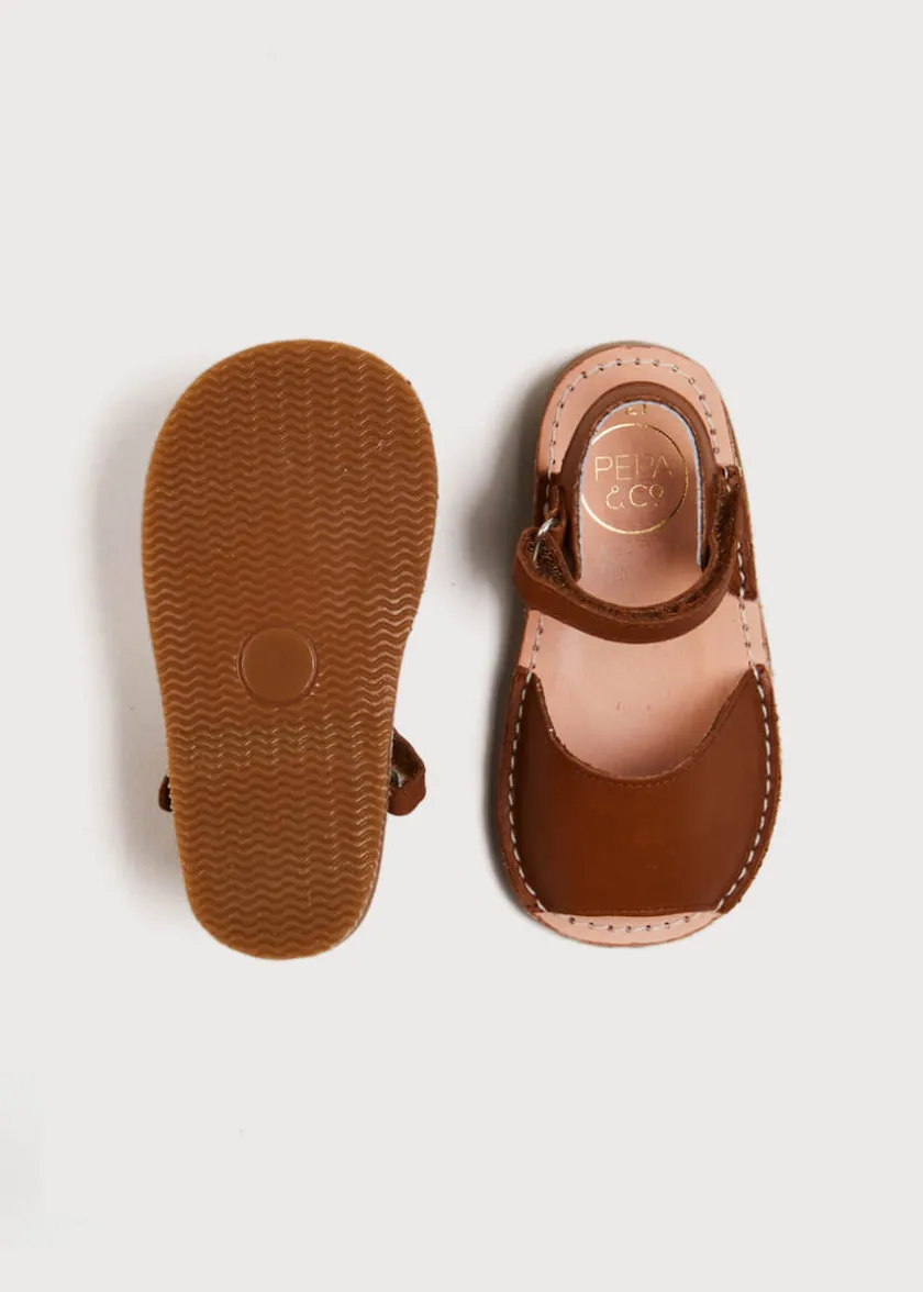 Sandals | Sandals | Pepa London Open Toe Leather Sandals in Brown (17-30EU)
