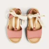 Sandals | Sandals | Pepa London Open Toe Tie Detail Espadrilles in Pink (24-35EU)