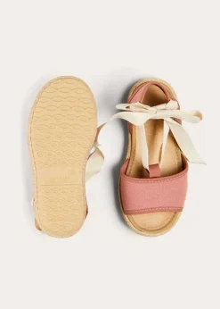 Sandals | Sandals | Pepa London Open Toe Tie Detail Espadrilles in Pink (24-35EU)