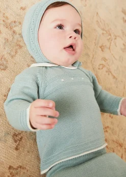Bonnets & Booties | Bonnets & Booties | Pepa London Openwork Bonnet In Green (S-L)